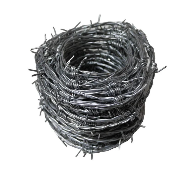Galvanized Barbed Wire.